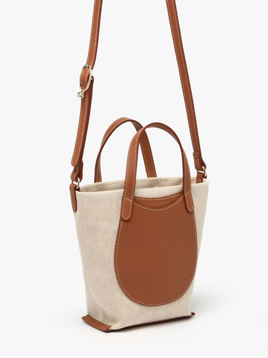 Longchamp Le foulonné toile Handtas Bruin